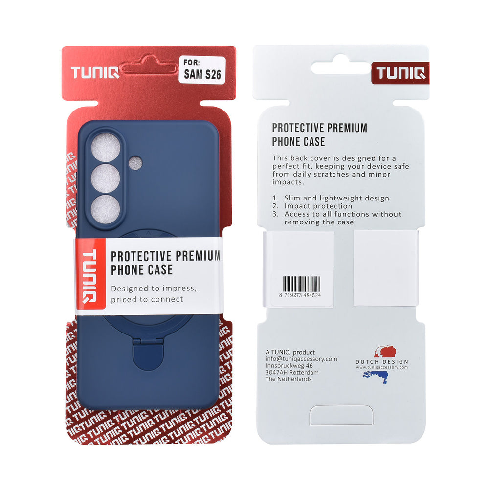 TUNIQ Samsung Galaxy S26 Backcover hoesje - Magsafe With Ring Stand - Hanger - Navy Blue-Hoesjes-Ilumina Benelux