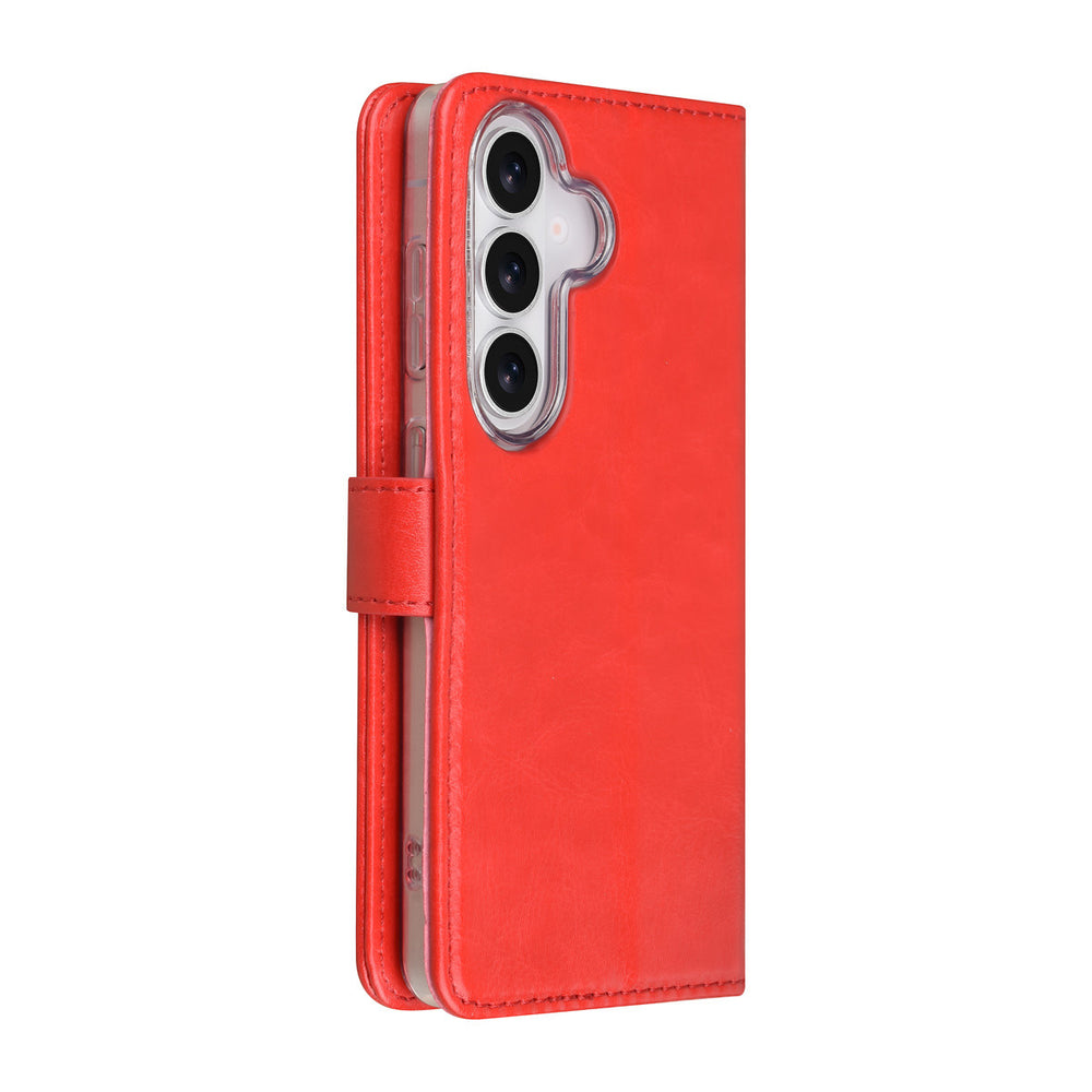 TUNIQ Samsung Galaxy S26 Book Case hoesje - Pasjeshouder voor 3 pasjes - Magneetsluiting - Hanger - Rood-Hoesjes-Ilumina Benelux