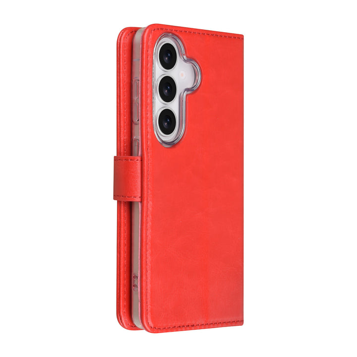 TUNIQ Samsung Galaxy S26 Book Case hoesje - Pasjeshouder voor 3 pasjes - Magneetsluiting - Hanger - Rood-Hoesjes-Ilumina Benelux