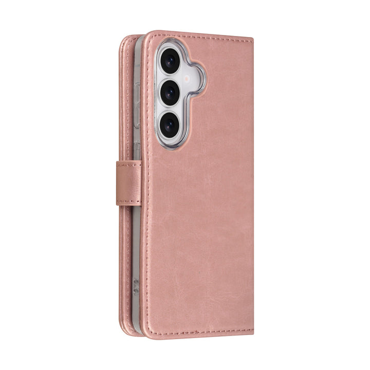 TUNIQ Samsung Galaxy S26 Book Case hoesje - Pasjeshouder voor 3 pasjes - Magneetsluiting - Hanger - Rose Gold-Hoesjes-Ilumina Benelux