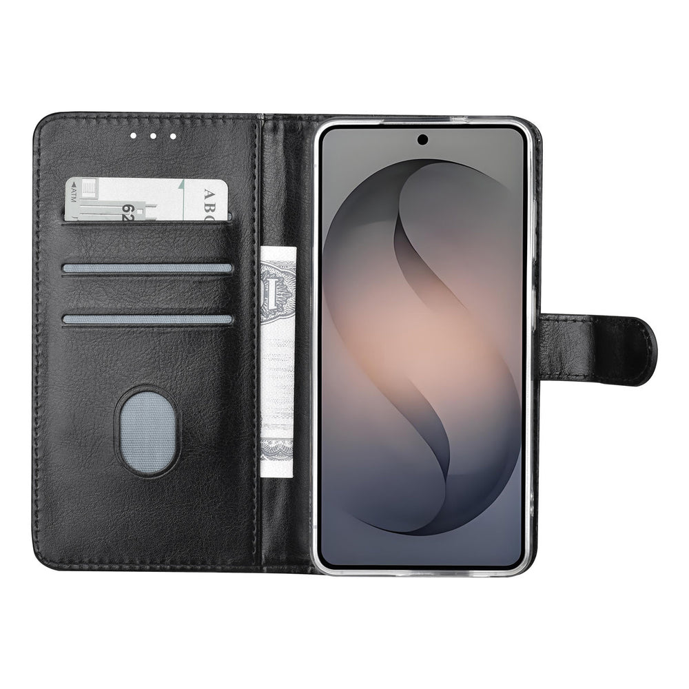 TUNIQ Samsung Galaxy S26 Book Case hoesje - Pasjeshouder voor 3 pasjes - Magneetsluiting - Hanger - Zwart-Hoesjes-Ilumina Benelux