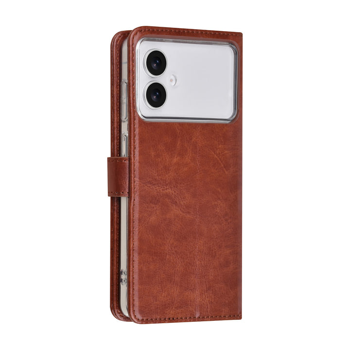 TUNIQ Samsung Galaxy S26 Edge Book Case hoesje - Pasjeshouder voor 3 pasjes - Magneetsluiting - Hanger - Bruin-Hoesjes-Ilumina Benelux