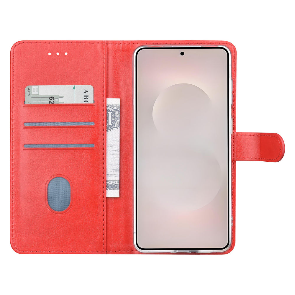 TUNIQ Samsung Galaxy S26 Edge Book Case hoesje - Pasjeshouder voor 3 pasjes - Magneetsluiting - Hanger - Rood-Hoesjes-Ilumina Benelux
