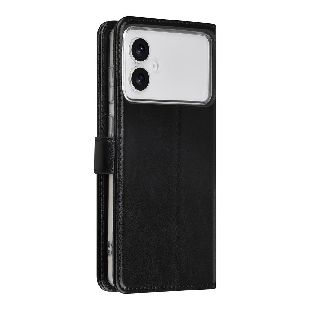 TUNIQ Samsung Galaxy S26 Edge Book Case hoesje - Pasjeshouder voor 3 pasjes - Magneetsluiting - Hanger - Zwart-Hoesjes-Ilumina Benelux