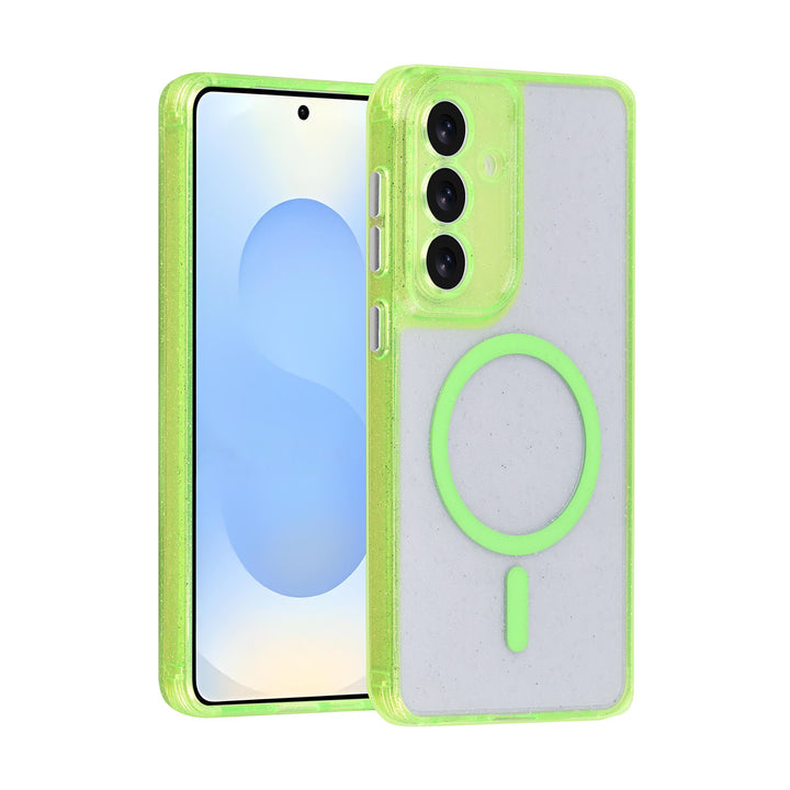 TUNIQ Samsung Galaxy S26 Plus Backcover hoesje - Magsafe - Glitter - Hanger - Groen-Hoesjes-Ilumina Benelux