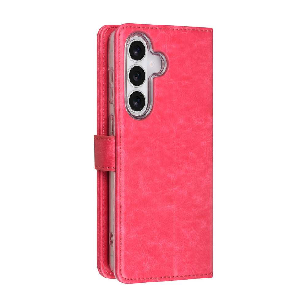 TUNIQ Samsung Galaxy S26 Plus Book Case hoesje - Pasjeshouder voor 3 pasjes - Magneetsluiting - Hanger - Felroze-Hoesjes-Ilumina Benelux