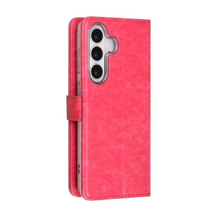 TUNIQ Samsung Galaxy S26 Plus Book Case hoesje - Pasjeshouder voor 3 pasjes - Magneetsluiting - Hanger - Felroze-Hoesjes-Ilumina Benelux