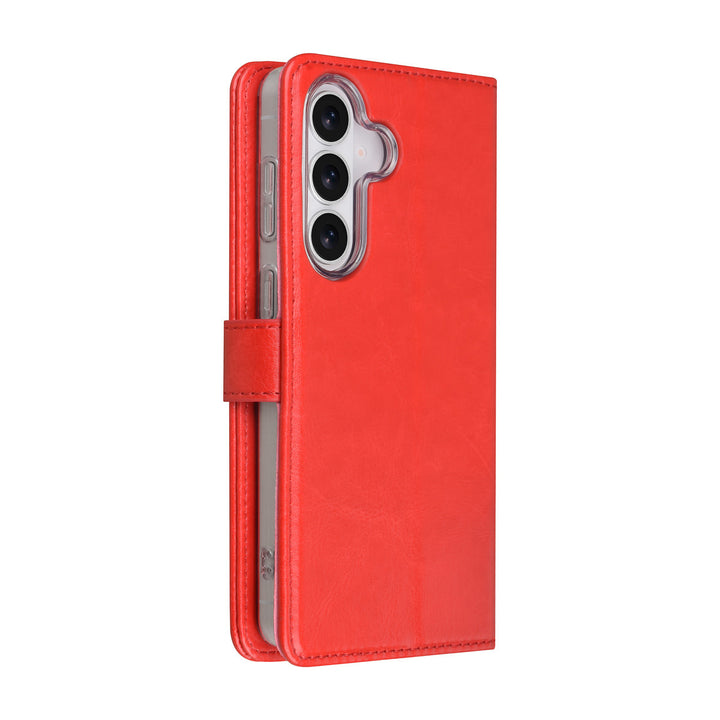 TUNIQ Samsung Galaxy S26 Plus Book Case hoesje - Pasjeshouder voor 3 pasjes - Magneetsluiting - Hanger - Rood-Hoesjes-Ilumina Benelux