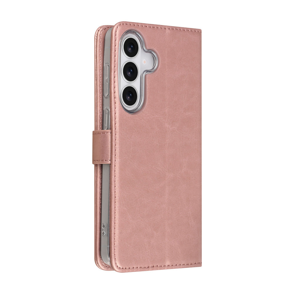 TUNIQ Samsung Galaxy S26 Plus Book Case hoesje - Pasjeshouder voor 3 pasjes - Magneetsluiting - Hanger - Rose Gold-Hoesjes-Ilumina Benelux
