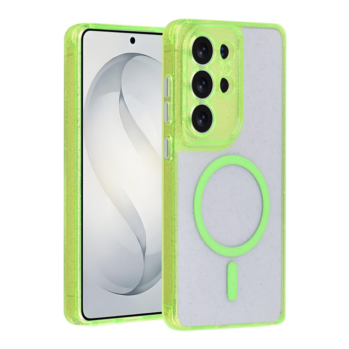 TUNIQ Samsung Galaxy S26 Ultra Backcover hoesje - Magsafe - Glitter - Hanger - Groen-Hoesjes-Ilumina Benelux