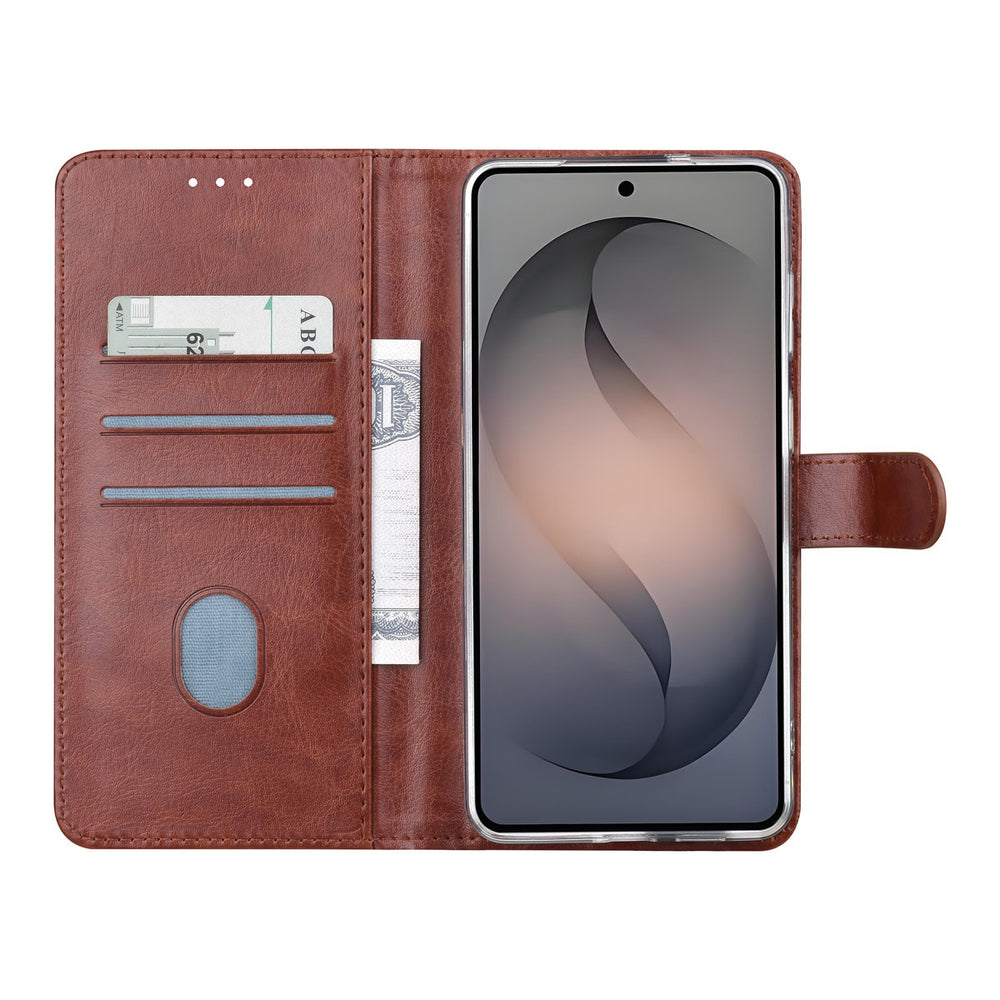 TUNIQ Samsung Galaxy S26 Ultra Book Case hoesje - Pasjeshouder voor 3 pasjes - Magneetsluiting - Hanger - Bruin-Hoesjes-Ilumina Benelux