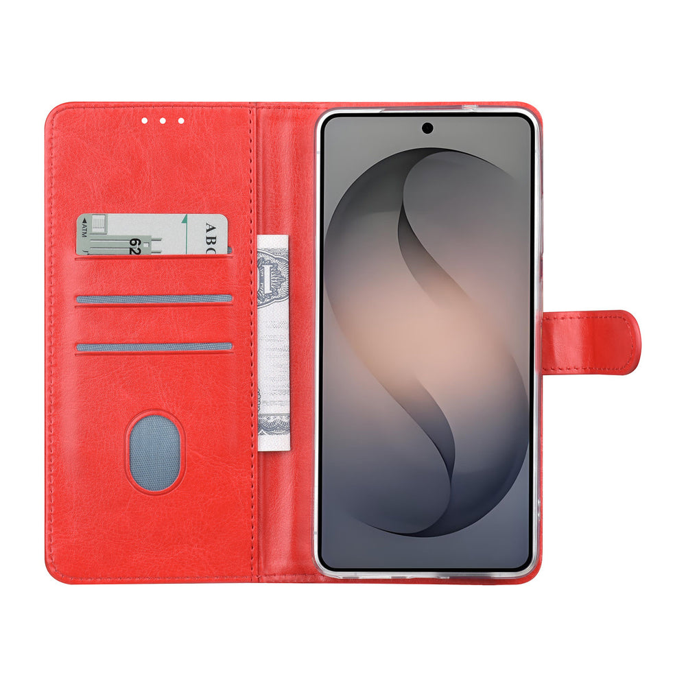 TUNIQ Samsung Galaxy S26 Ultra Book Case hoesje - Pasjeshouder voor 3 pasjes - Magneetsluiting - Hanger - Rood-Hoesjes-Ilumina Benelux