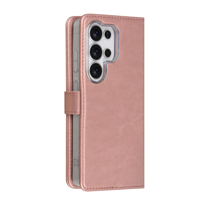 TUNIQ Samsung Galaxy S26 Ultra Book Case hoesje - Pasjeshouder voor 3 pasjes - Magneetsluiting - Hanger - Rose Gold-Hoesjes-Ilumina Benelux