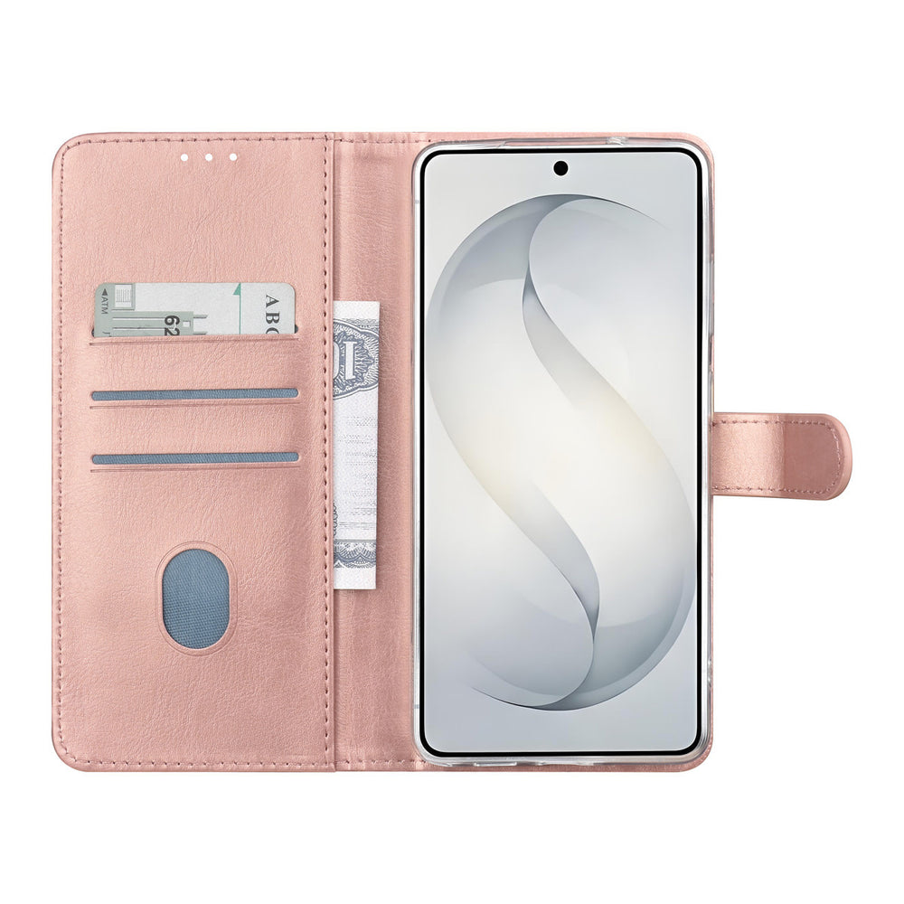 TUNIQ Samsung Galaxy S26 Ultra Book Case hoesje - Pasjeshouder voor 3 pasjes - Magneetsluiting - Hanger - Rose Gold-Hoesjes-Ilumina Benelux