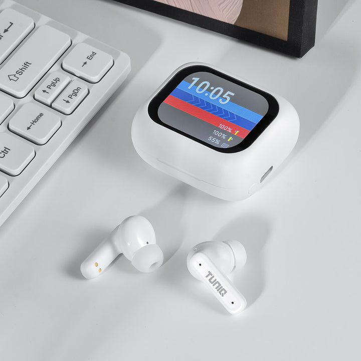 TUNIQ ScreenPods draadloze oordopje met charging case - Wit-In-ear koptelefoon-Ilumina Benelux