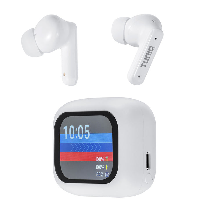 TUNIQ ScreenPods draadloze oordopje met charging case - Wit-In-ear koptelefoon-Ilumina Benelux