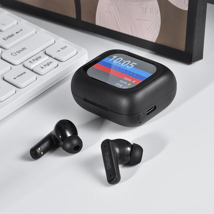 TUNIQ ScreenPods draadloze oordopje met charging case - Zwart-In-ear koptelefoon-Ilumina Benelux