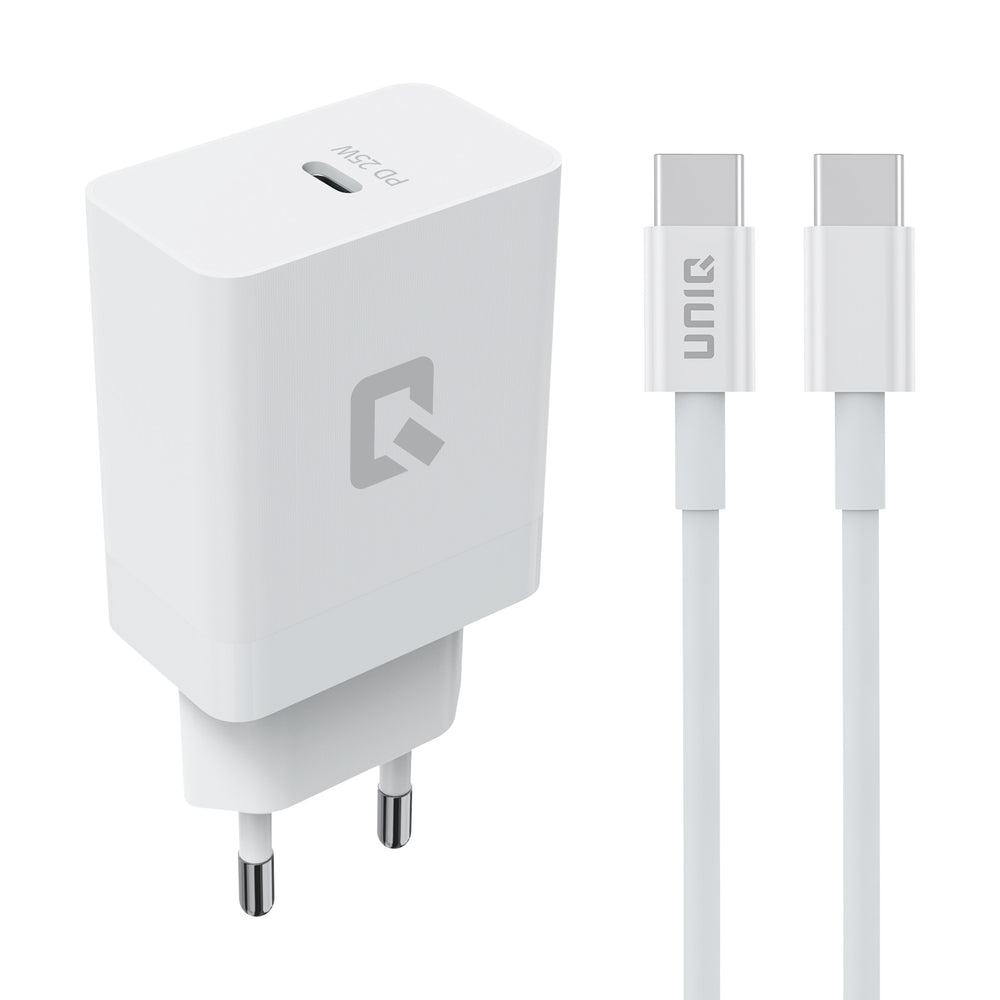 TUNIQ Snellader PD 25W Adapter met USB Type-C kabel - Wit-Oplader-Ilumina Benelux