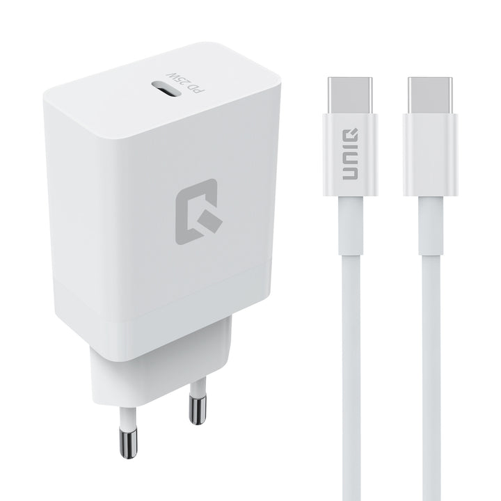 TUNIQ Snellader PD 25W Adapter met USB Type-C kabel - Wit-Oplader-Ilumina Benelux