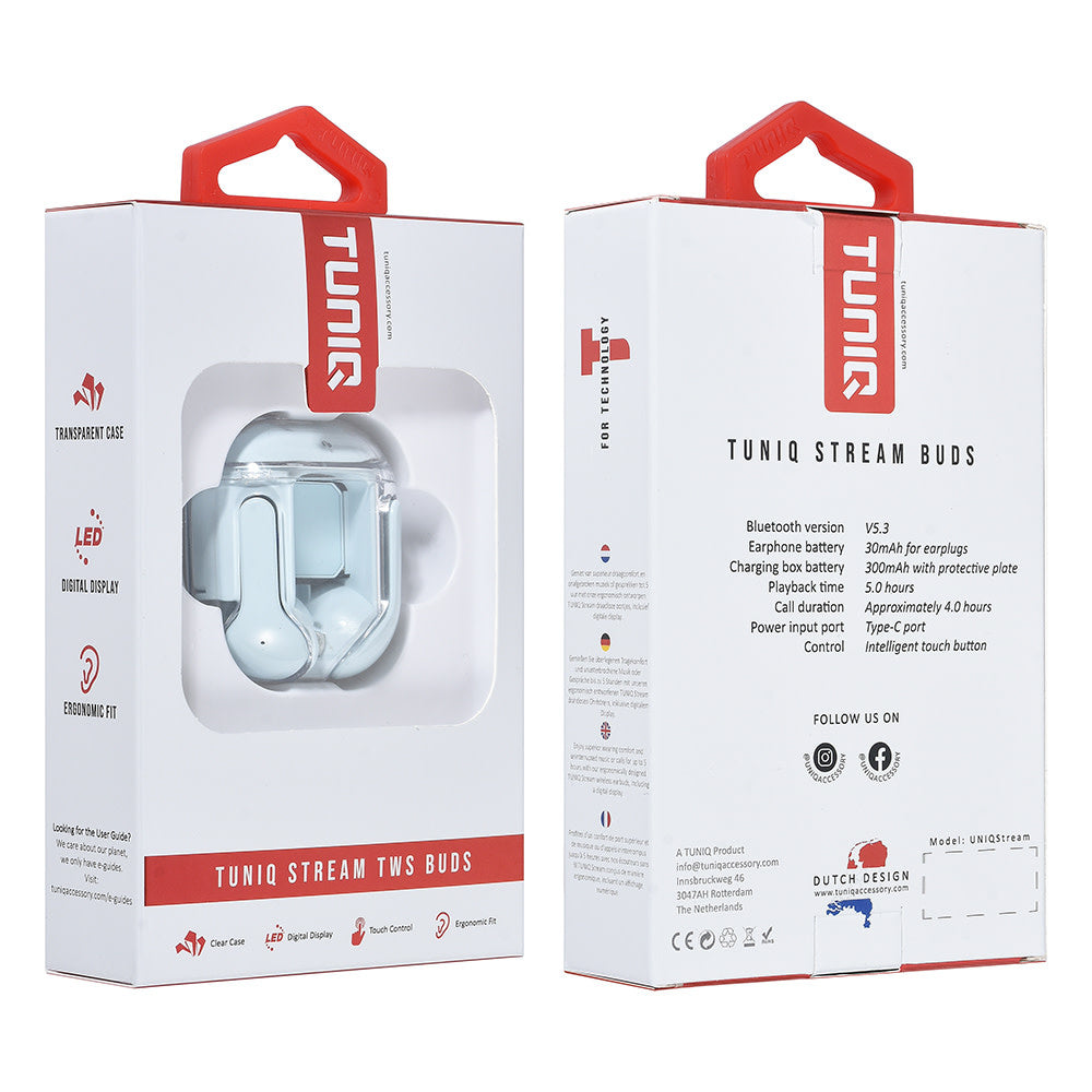 TUNIQ Stream Wireless Oordopje - Blauw-In-ear koptelefoon-Ilumina Benelux