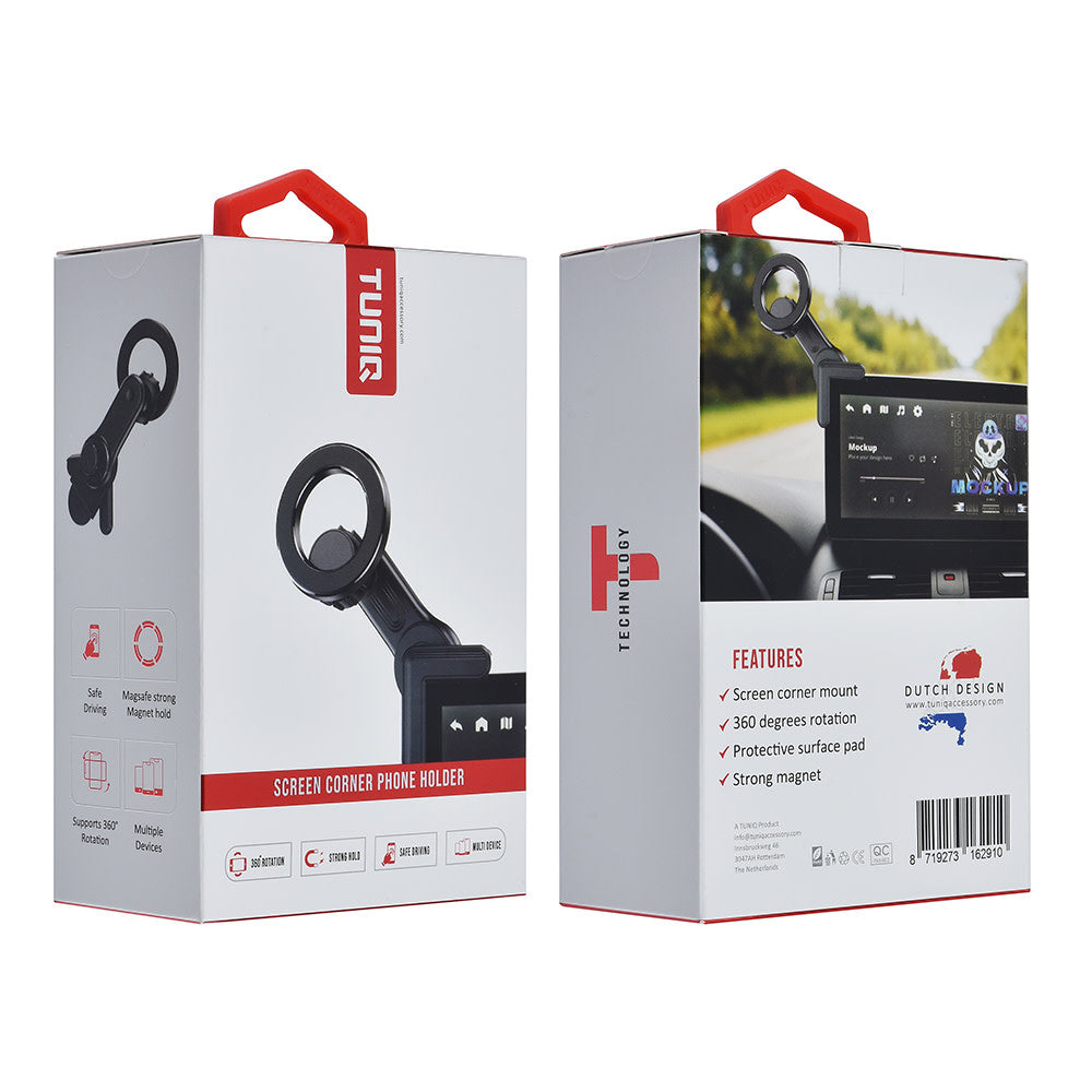 TUNIQ Telefoonhouder auto scherm - Zwart-Telefoonhouders-Ilumina Benelux