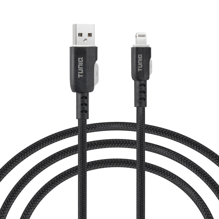TUNIQ USB-A naar Lightning Kabel 100cm - Snelle oplaadkabel - Zwart-USB-Kabels-Ilumina Benelux