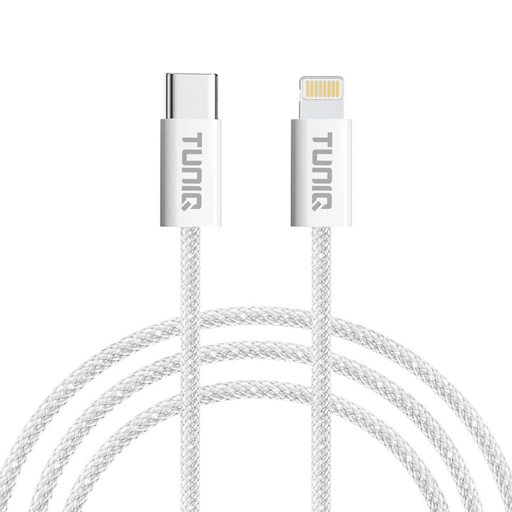 TUNIQ USB-C naar Lightning 100cm - Snelle oplaadkabel - Wit-Kabel-Ilumina Benelux