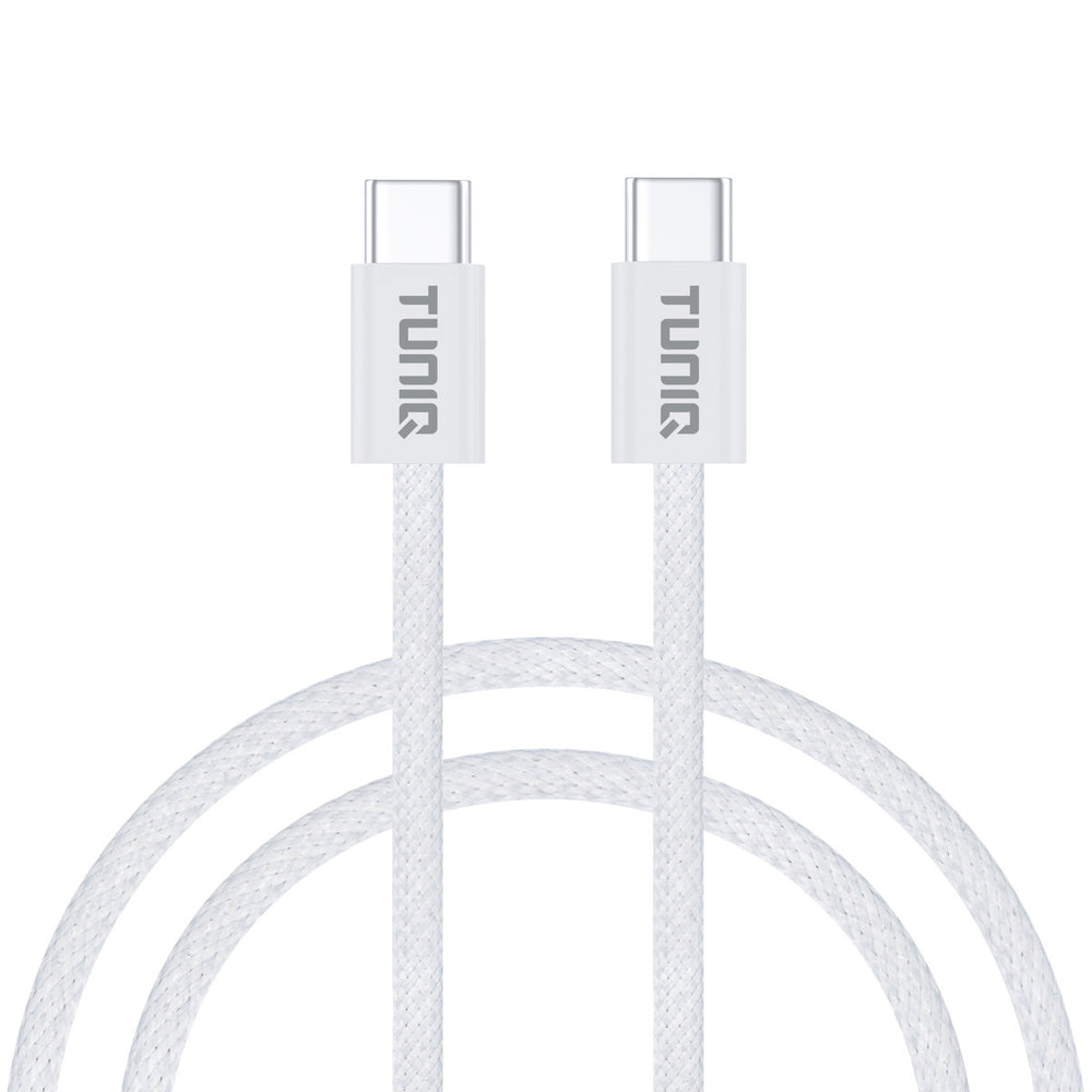 TUNIQ USB-C naar USB-C Kabel 100cm - 60W - Wit-Kabel-Ilumina Benelux
