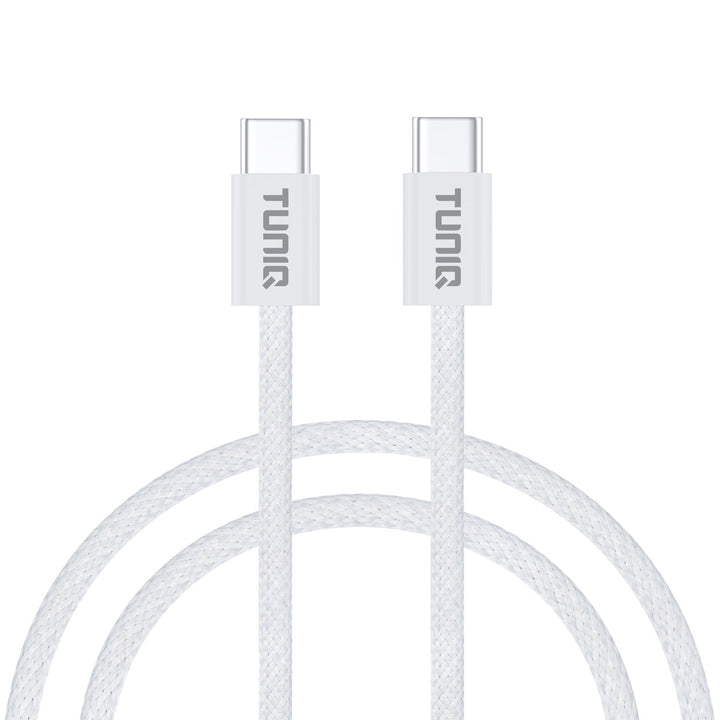 TUNIQ USB-C naar USB-C Kabel 100cm - 60W - Wit-Kabel-Ilumina Benelux