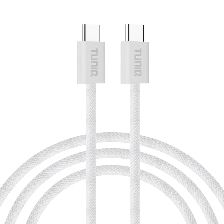 TUNIQ USB-C naar USB-C Kabel 200cm - Snelle kabel - Wit-Kabel-Ilumina Benelux
