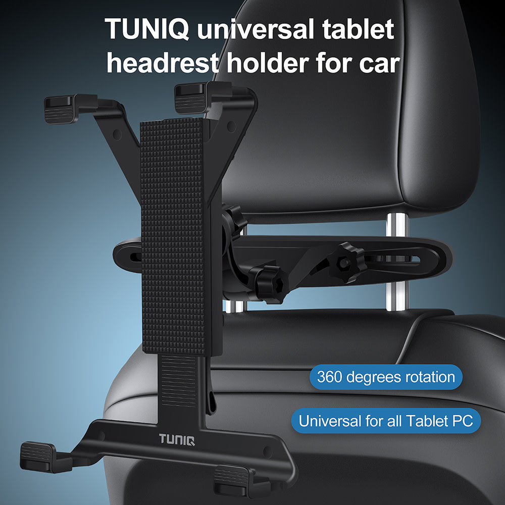 TUNIQ Universele Auto hoofdsteun Tablet Houder-Tablethouder-Ilumina Benelux