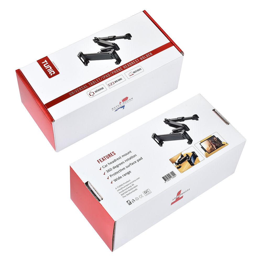 TUNIQ Verstelbare Auto Hoofdsteun Houder voor Telefoon & Tablet-Tablethouder-Ilumina Benelux