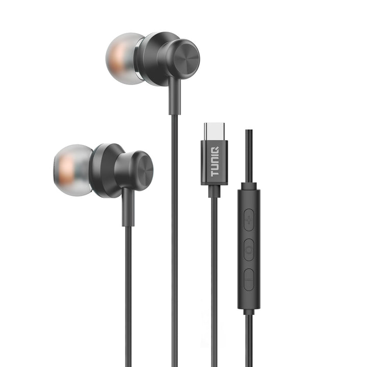 TUNIQ Wired Earphones - USB-C plug - Zwart-In-ear koptelefoon-Ilumina Benelux