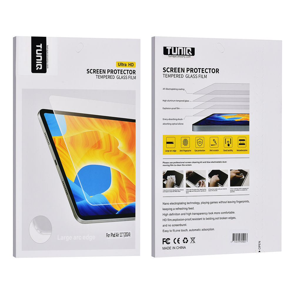 TUNIQ iPad Air 11 (2024) ScreenProtector Tempered glass - Transparant-tabletscreenprotectors-Ilumina Benelux