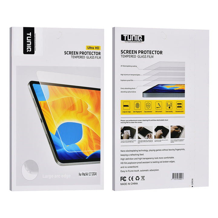 TUNIQ iPad Air 11 (2024) ScreenProtector Tempered glass - Transparant-tabletscreenprotectors-Ilumina Benelux