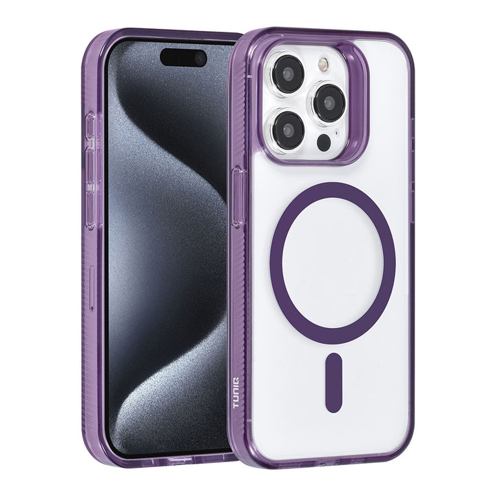 TUNIQ iPhone 15 Pro Backcover hoesje Magsafe silicone - Paars-Hoesjes-Ilumina Benelux