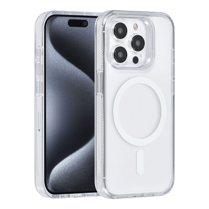 TUNIQ iPhone 15 Pro Backcover hoesje Magsafe silicone - Wit-Hoesjes-Ilumina Benelux