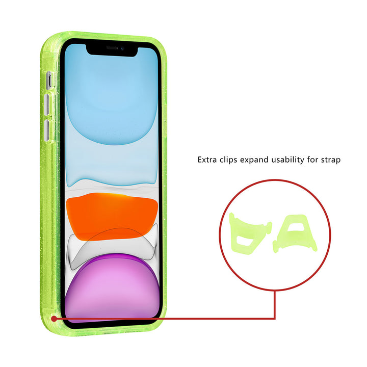 TUNIQ iPhone 11 Backcover hoesje - Magsafe - Glitter - Hanger - Groen-Hoesjes-Ilumina Benelux