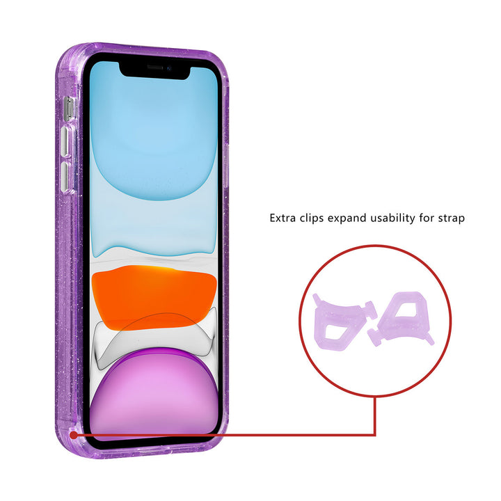 TUNIQ iPhone 11 Backcover hoesje - Magsafe - Glitter - Hanger - Paars-Hoesjes-Ilumina Benelux