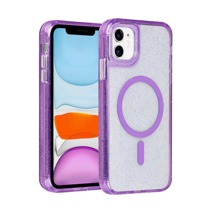 TUNIQ iPhone 11 Backcover hoesje - Magsafe - Glitter - Hanger - Paars-Hoesjes-Ilumina Benelux
