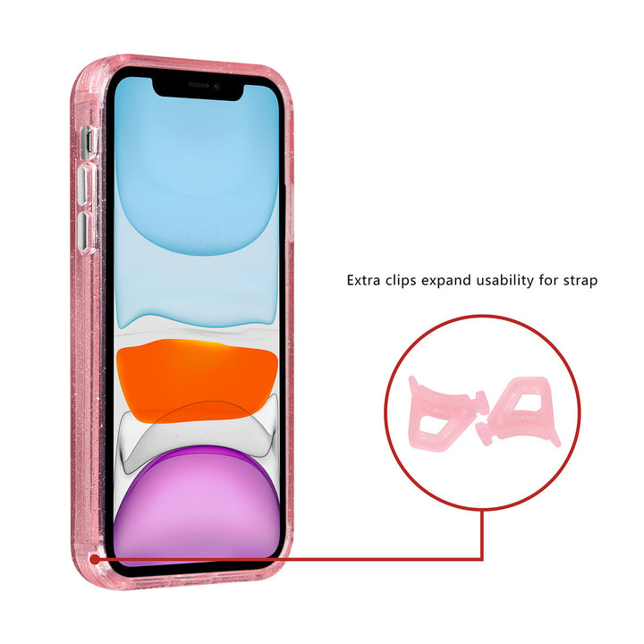 TUNIQ iPhone 11 Backcover hoesje - Magsafe - Glitter - Hanger - Roze-Hoesjes-Ilumina Benelux