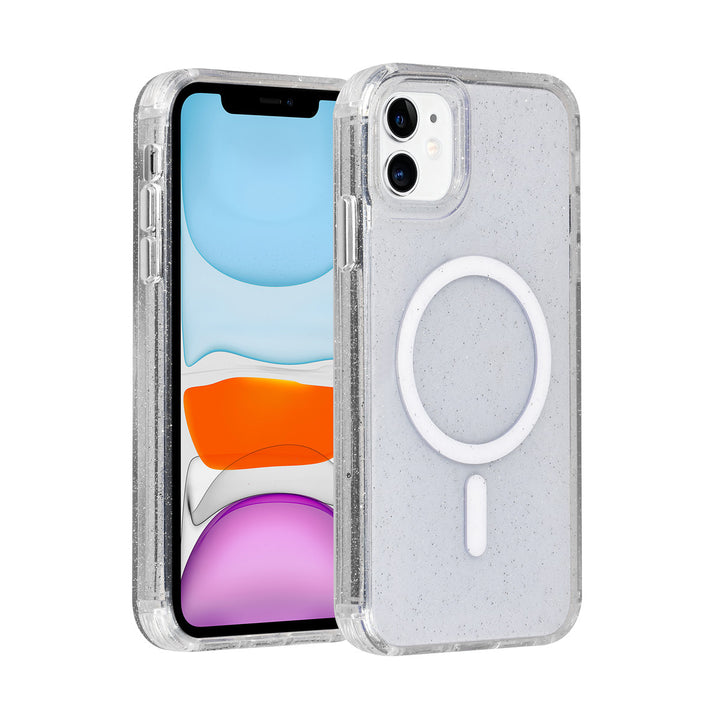 TUNIQ iPhone 11 Backcover hoesje - Magsafe - Glitter - Hanger - Transparant-Hoesjes-Ilumina Benelux