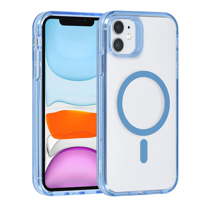 TUNIQ iPhone 11 Backcover hoesje Magsafe silicone - Blauw-Hoesjes-Ilumina Benelux