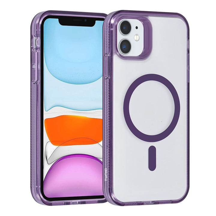 TUNIQ iPhone 11 Backcover hoesje Magsafe silicone - Paars-Hoesjes-Ilumina Benelux