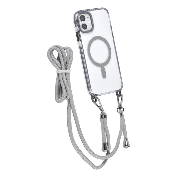 TUNIQ iPhone 11 Backcover hoesje neck cord - magsafe - Grijs-Hoesjes-Ilumina Benelux