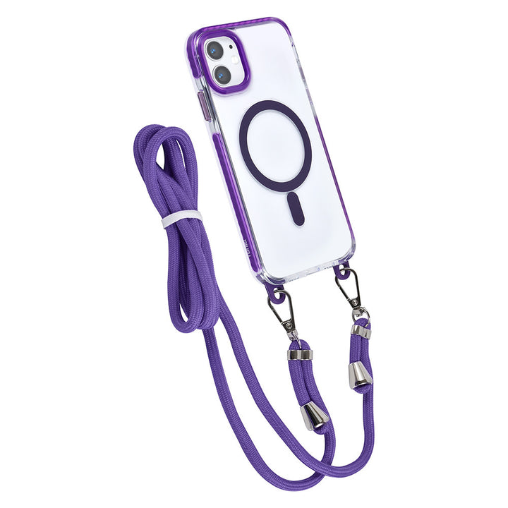 TUNIQ iPhone 11 Backcover hoesje neck cord - magsafe - Paars-Hoesjes-Ilumina Benelux