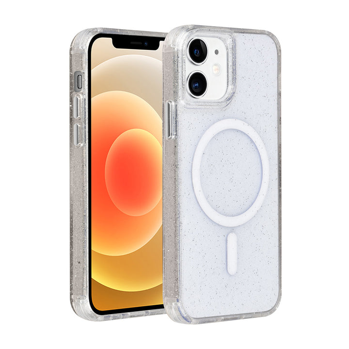 TUNIQ iPhone 12 - 12 Pro Backcover hoesje - Magsafe - Glitter - Hanger - Transparant-Hoesjes-Ilumina Benelux