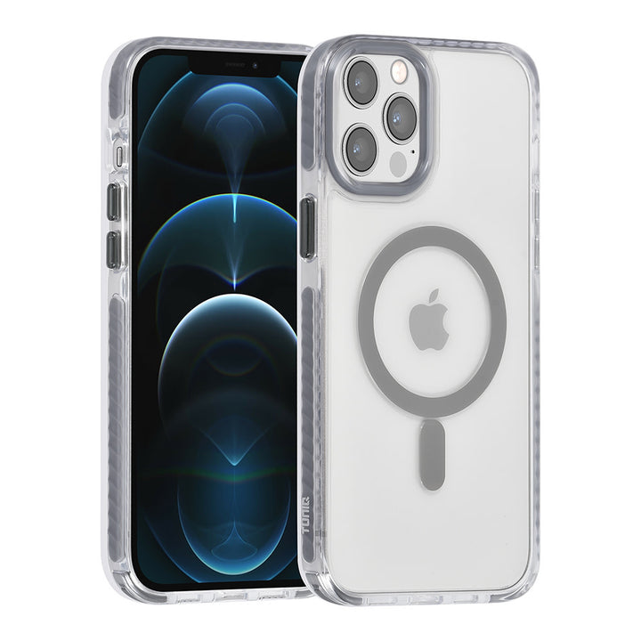 TUNIQ iPhone 12 Pro Max Backcover hoesje neck cord - magsafe - Grijs-Hoesjes-Ilumina Benelux