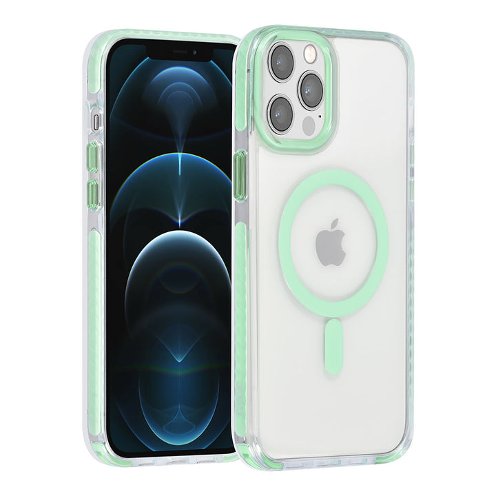 TUNIQ iPhone 12 Pro Max Backcover hoesje neck cord - magsafe - Groen-Hoesjes-Ilumina Benelux