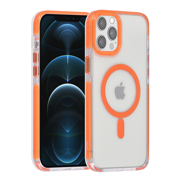 TUNIQ iPhone 12 Pro Max Backcover hoesje neck cord - magsafe - Oranje-Hoesjes-Ilumina Benelux